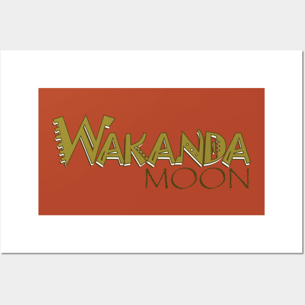 Wakanda Moon Logo (Text) Wall Art by WakandaMoonCosplay